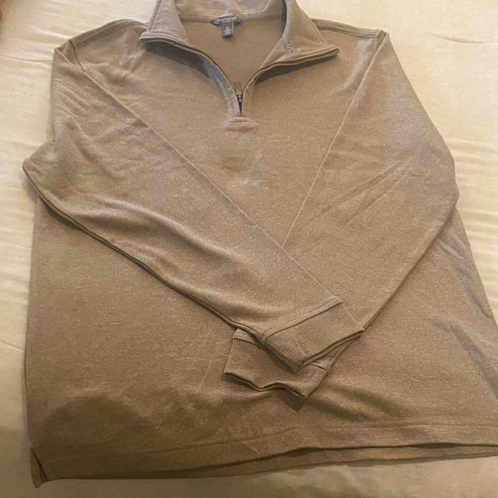 Van Heusen Men's Beige Zip-Up Sweater